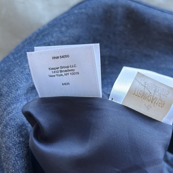 Nine West Chambray Denim Sleeveless Sheath Mini Dress Denim Silver Zip Front - Picture 12 of 13